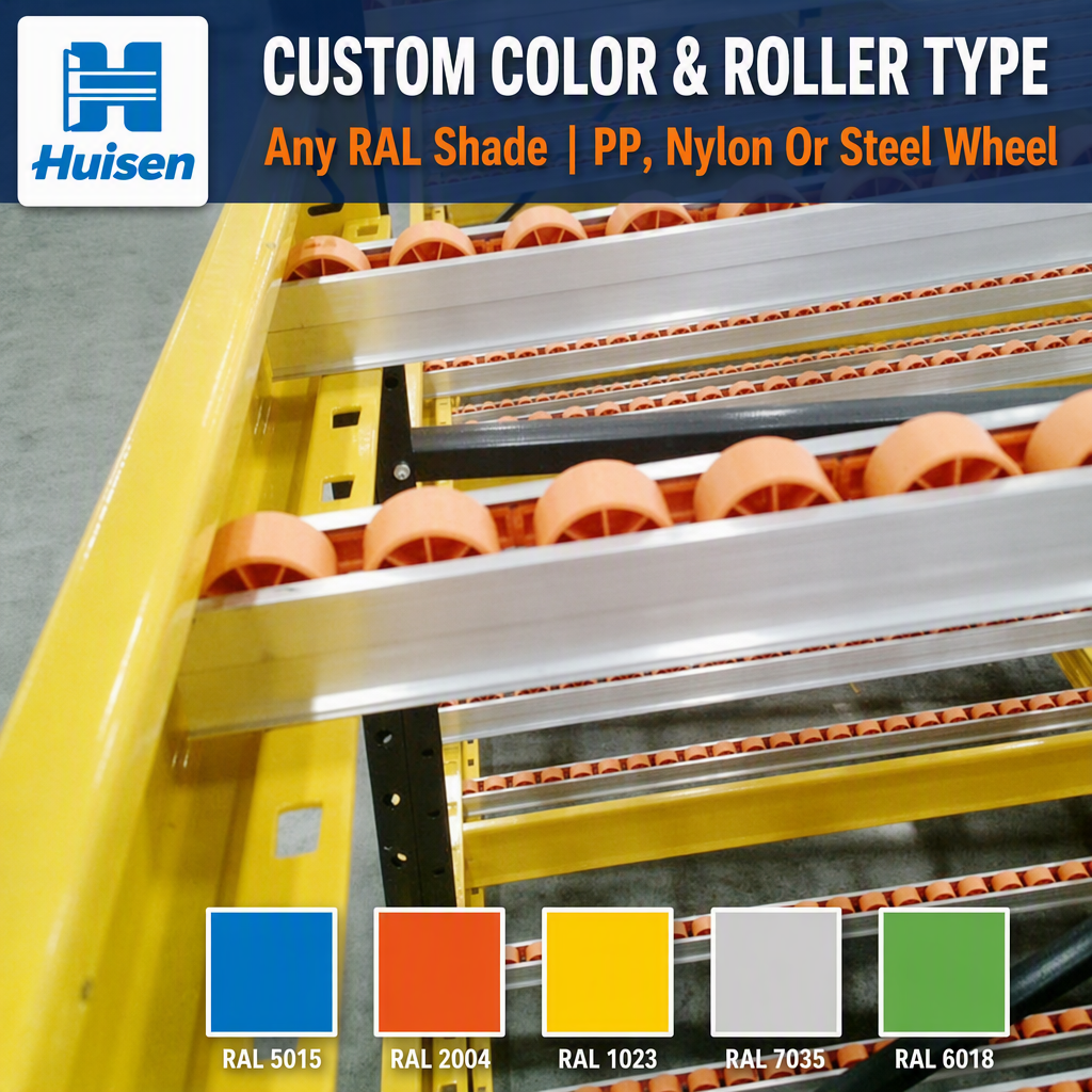 Carton Flow Rack System Gravity Roller Shelf Pick to Light Order Picking Warehouse Pallet Racking Storage Shelves OEM Factory