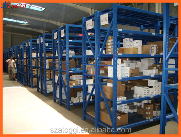 2000X500X2000mm Steel Medium Duty Long Span Storage Rack 4 Layers 200kg Capacity Powder Coated Industrial Warehouse Shelving