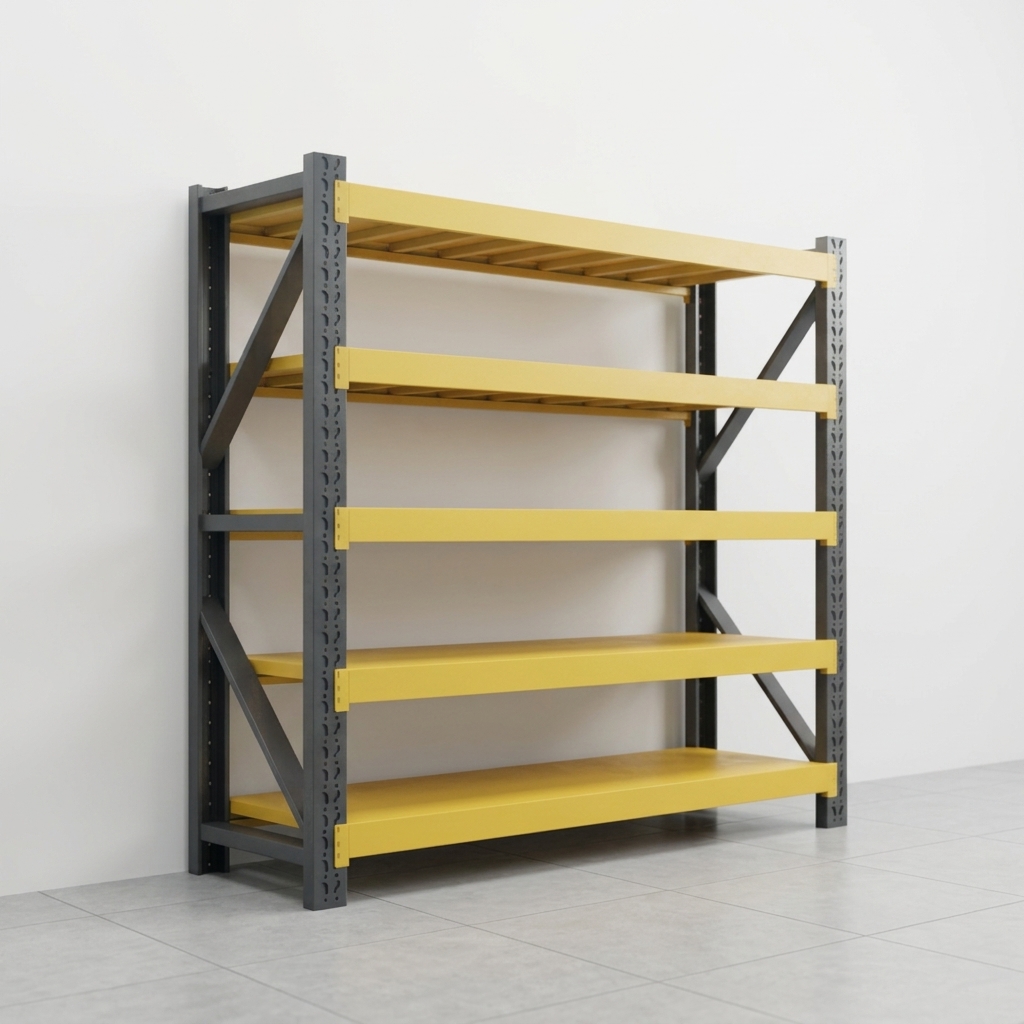 Custom Heavy Duty Stackable Adjustable Durable Rust-Proof Powder Coated Steel Industrial Warehouse Shelving Rack 500KG Capacity