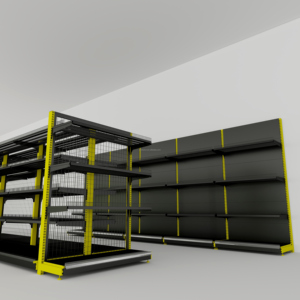 Double-Sided Heavy Duty Metal Light Duty Economical Freestanding Supermarket Shelves Warehouse Storage Display