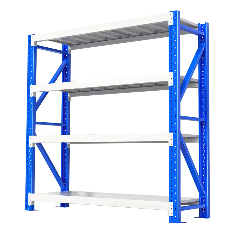 Low Price Racking Adjustable Metal Boltless Shelf and Racks Warehouse Storage Medium Duty Metal Rack Shelf
