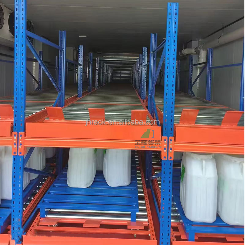 Fifo Rack Gravity Storage Rack Roller Flow Shelf Heavy Duty Racking System Warehouse Storage Cold Storage Pallet Flow Rack Shelf