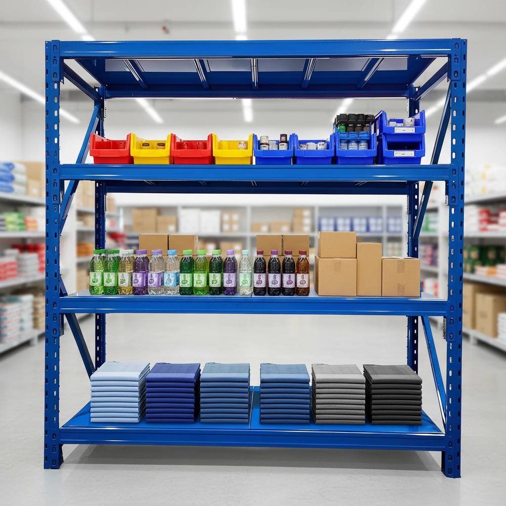 Factory Steel Durable Multi-Level Storage Shelving 300KG Capacity Per Layer Stackable Boltless Powder Coated Heavy Duty