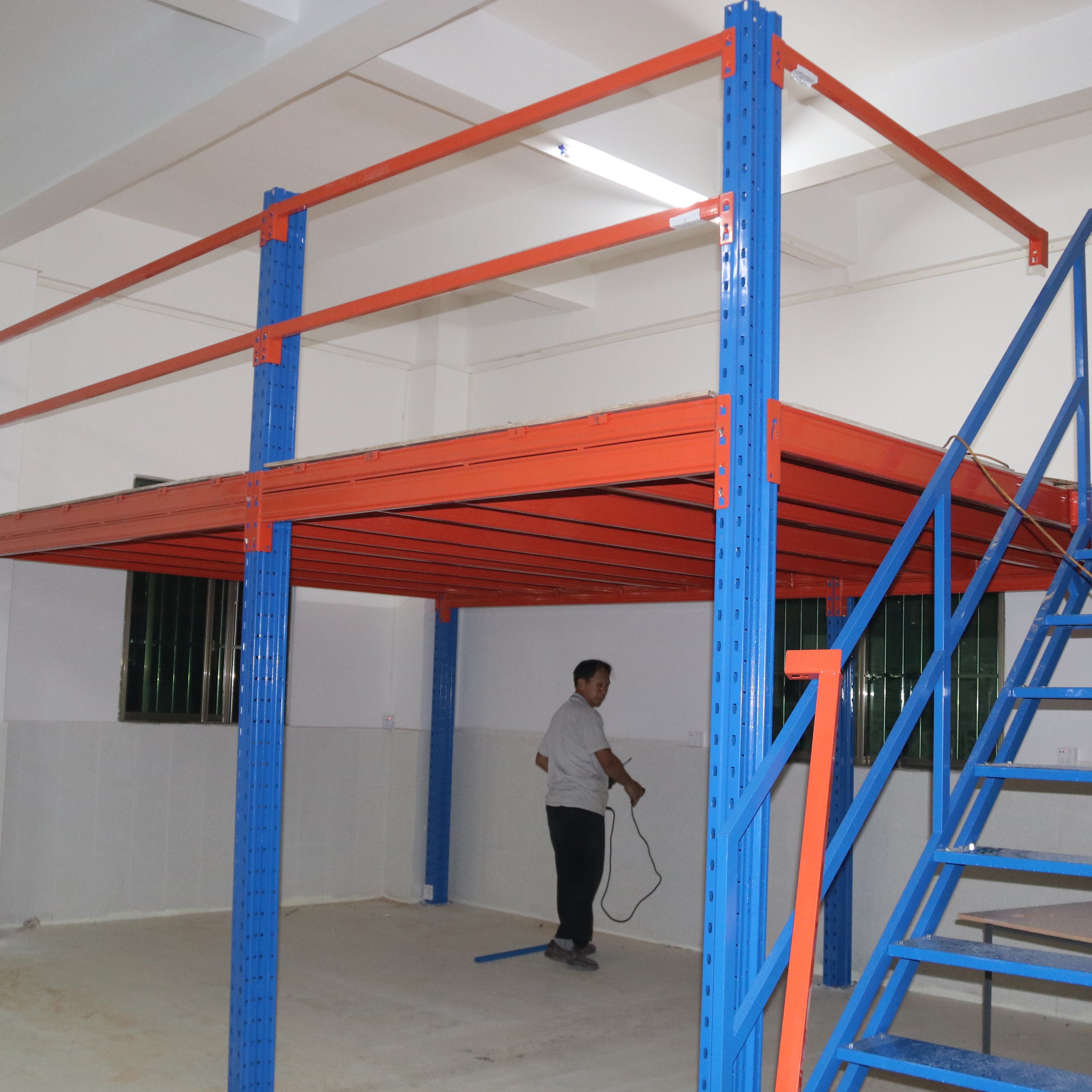 Heavy Duty Customized Gangli HD-MR-22 Corrosion Protected Multi-Level Warehouse Racking System Solid Steel Plate Mezzanine CE