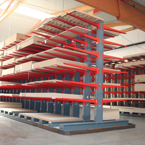 Heavy Duty Cantilever Racking Q235 Steel Upright Construction Timber Lumber Factory Storage