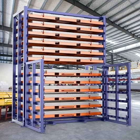 Herochu Forklift Type Drive-In Pallet Rack 6-Layer Anti-Rust Powder Coated Metal Sheet Storage Shelves Wheels Customizable