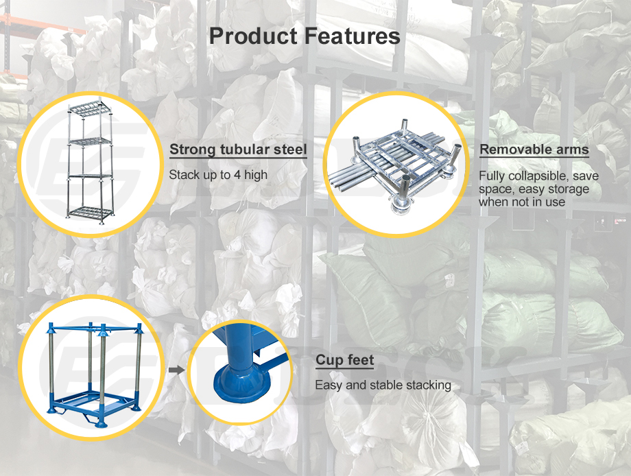 Heavy-duty Steel Metal Logistic Stackable Storage Post Pallet Racks