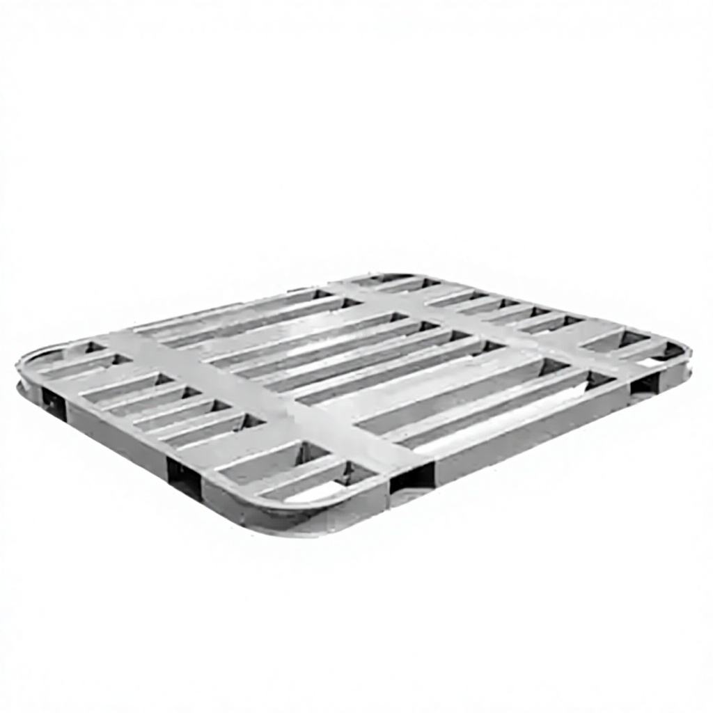 Heavy-Duty Steel Forklift Pallet Industrial Metal Racking Platform Stackable Anti-Rust Rounded Corners Moisture-Proof Storage