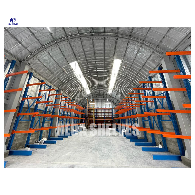 Cantilever Storage Rack Heavy Duty Single Sided H Steel Factory Cantilever Racking For Warehouse