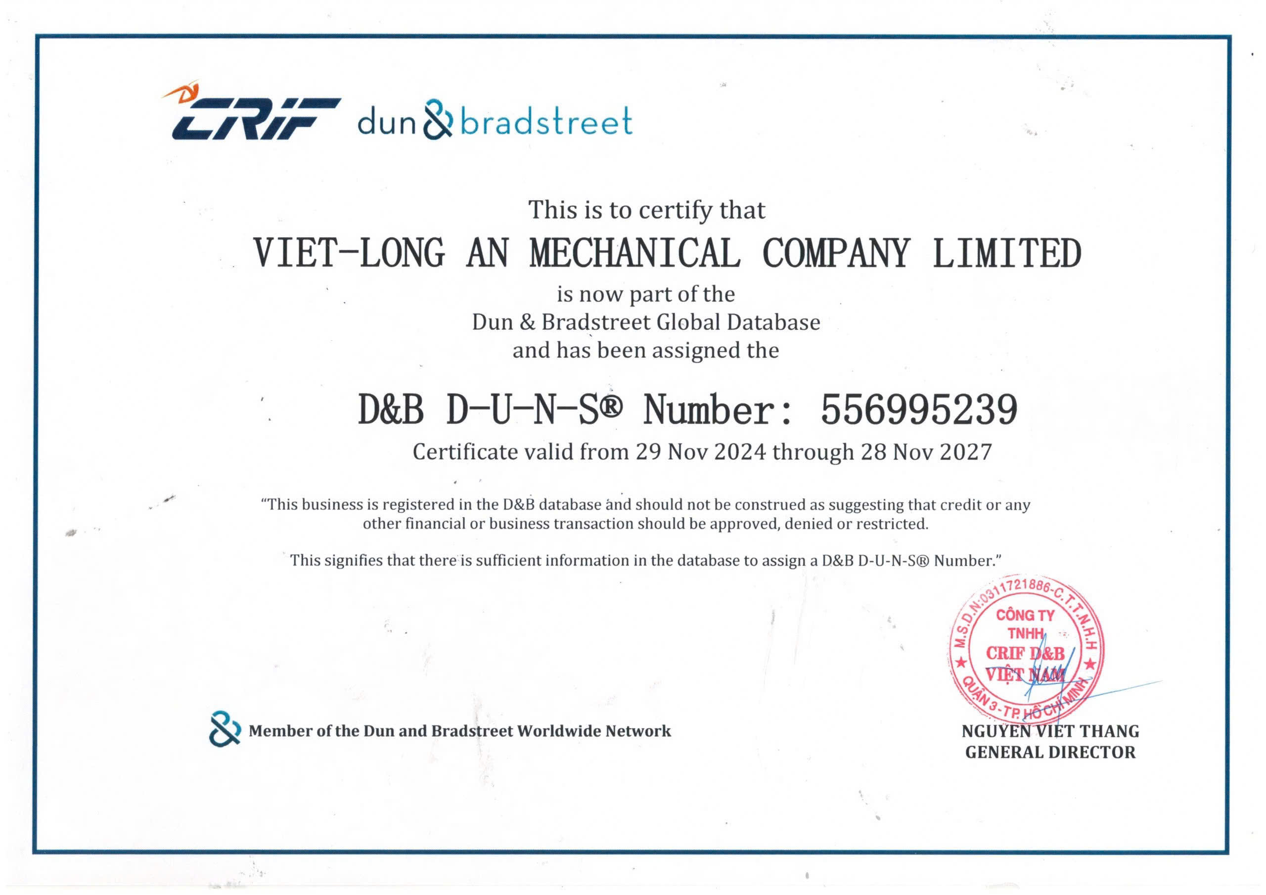 Certification Document 3
