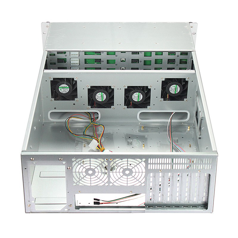 Hot Swap 4U 24-Bay Server Case High Storage Rackmount Chassis 3.5\" HDD ATX Horizontal Style Plastic Form Factor Fan for IPFS