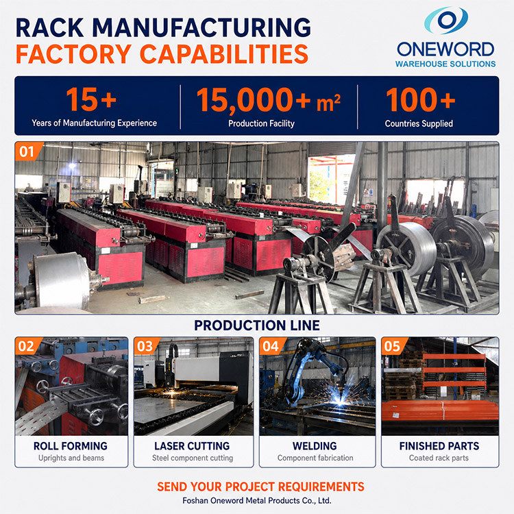 Conventional Steel Pallet Racks for Forklift Access in Industrial Warehouses