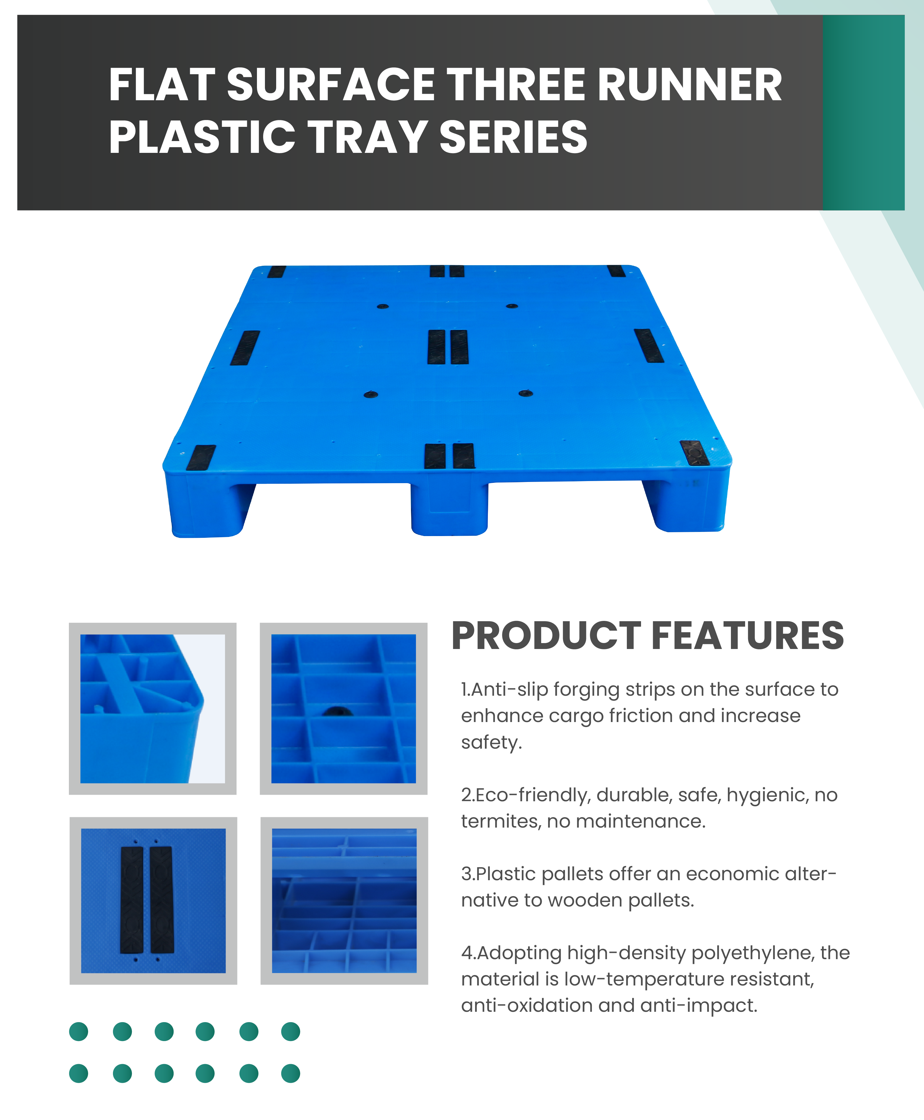 Plastic pallet specification diagram