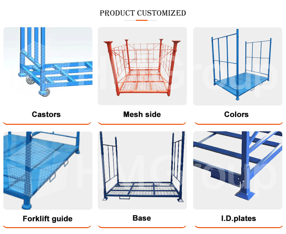 Customization Powder Coated Heavy Duty Steel Metal Stackable Demountable Textile Storage Rack for Fabric Rolls Warehouse