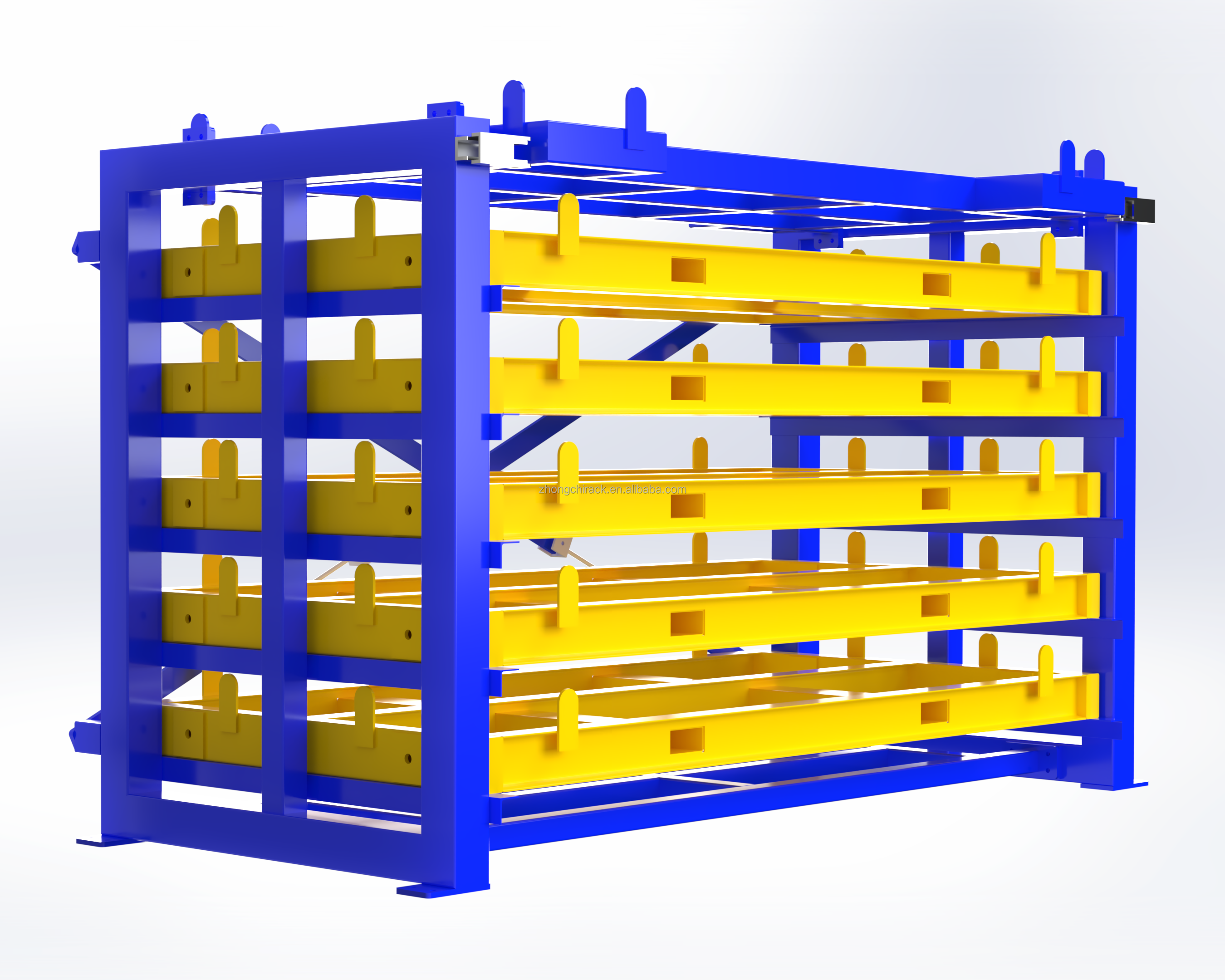 Custom Heavy Duty Durable Industrial Pallet Racks For Steel With Adjustable Anti-Rust Drawer Type Roll Out Design