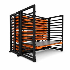 Roll Out Rack Heavy Duty Storage Rack for Sheet Metal Plate Warehouse Drawer Type Pull Out Racking System for Factory