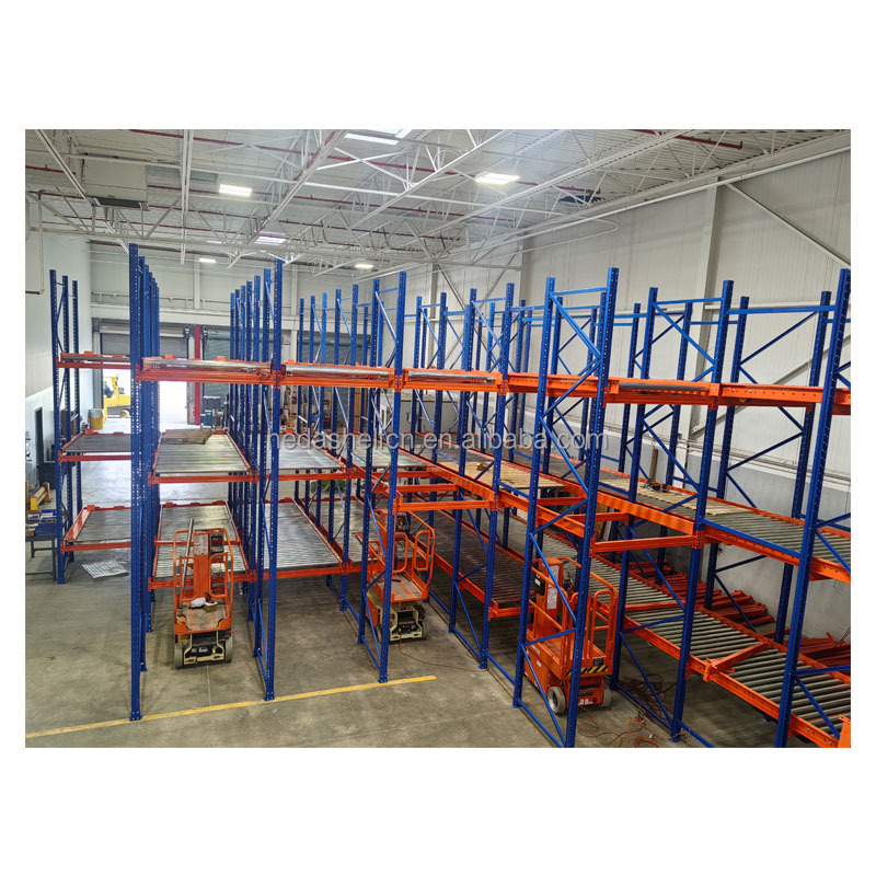 Factory Customization Heavy Duty Warehouse Storage Pallet Gravity Roller Flow Rack Shelves