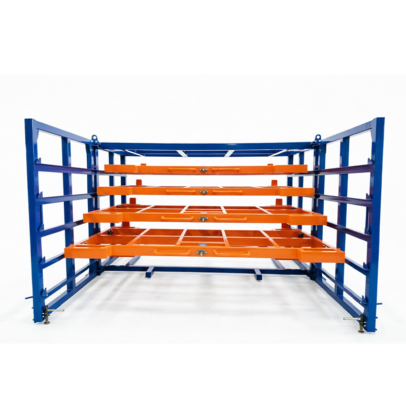 Heavy Duty Foldable 5-Layer Roll-Out Steel Plate Storage Rack Industrial Warehouse Racking System