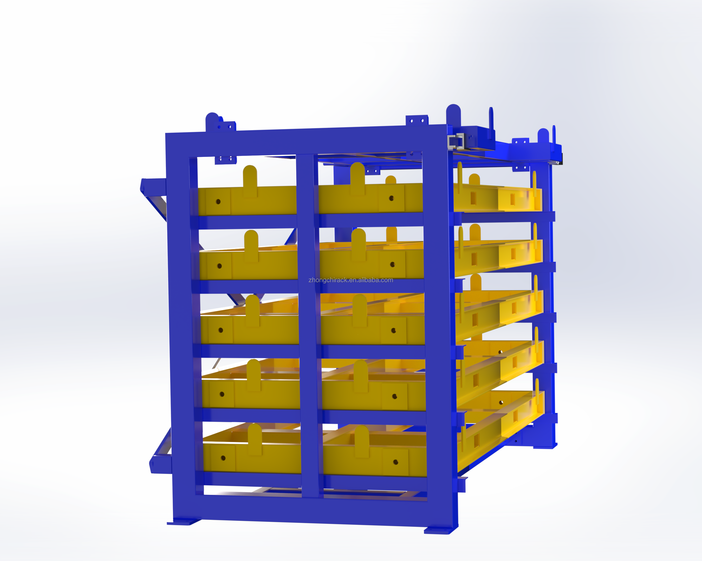 Vertical Steel Heavy Duty Anti-Rust Sheet Material Storage Rack with Space Saving Drawer Structure