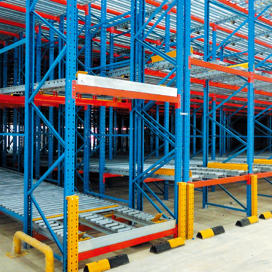 Industrial Steel Gravity Racking First in First Out Adjustable Roller Track Warehouse Storage Shelving Powder Coated High Duty