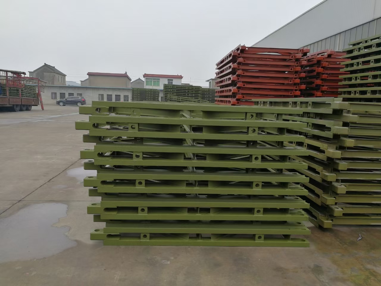 Steel Pallet Storage Rack Base Frame Structural Support for Warehouse Handling