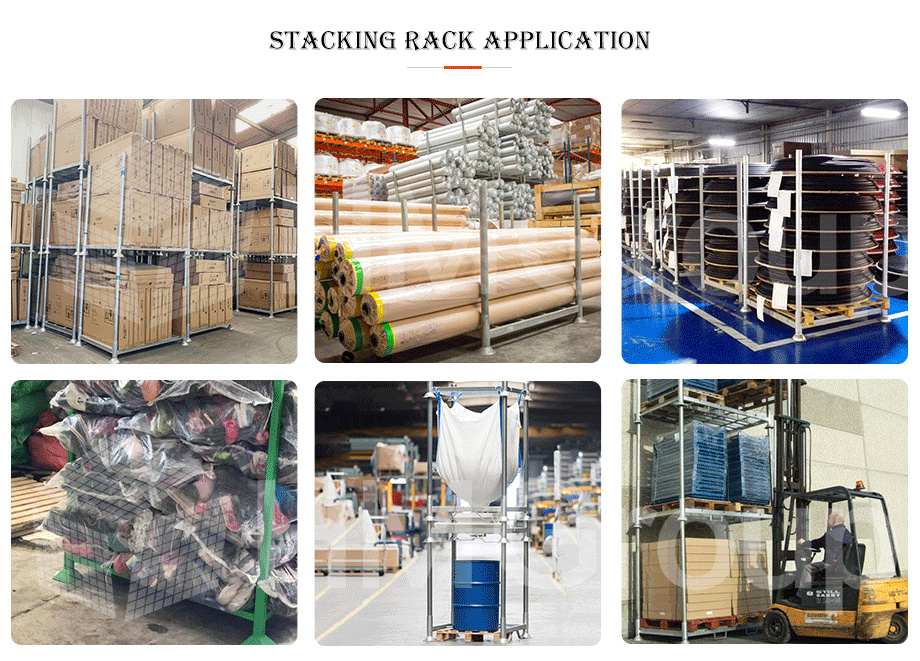 Heavy Duty Industrial Galvanized Metal Steel Storage Stacking Pipe Pallet Stillages Racks