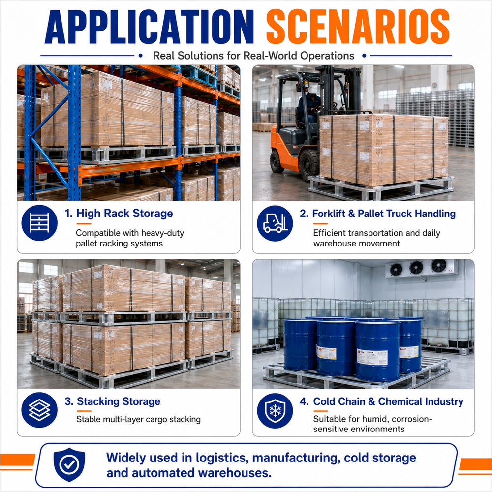 Heavy Duty Steel Pallet 1200x1200x125mm Warehouse Storage Metal Pallet For Pallet Rack System