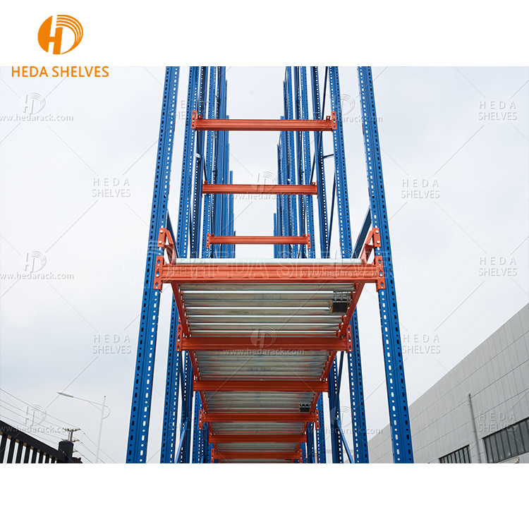 Heavy Duty Steel Roller Dynamic FIFO Gravity Racking System 5-Layer Warehouse Storage With Corrosion Protection