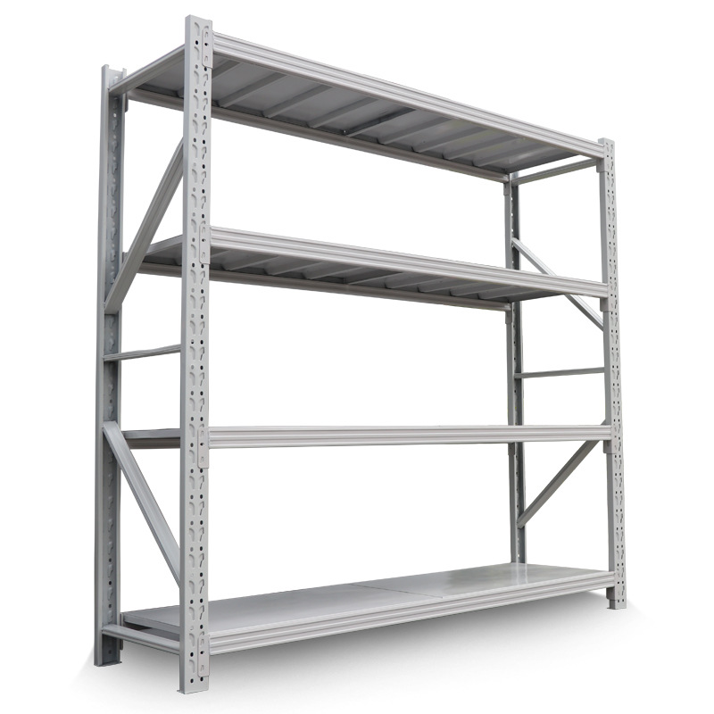 5-Layer Industrial Metal Storage Shelves Adjustable Warehouse Racking Long Span Factory Storage Racks Steel Material