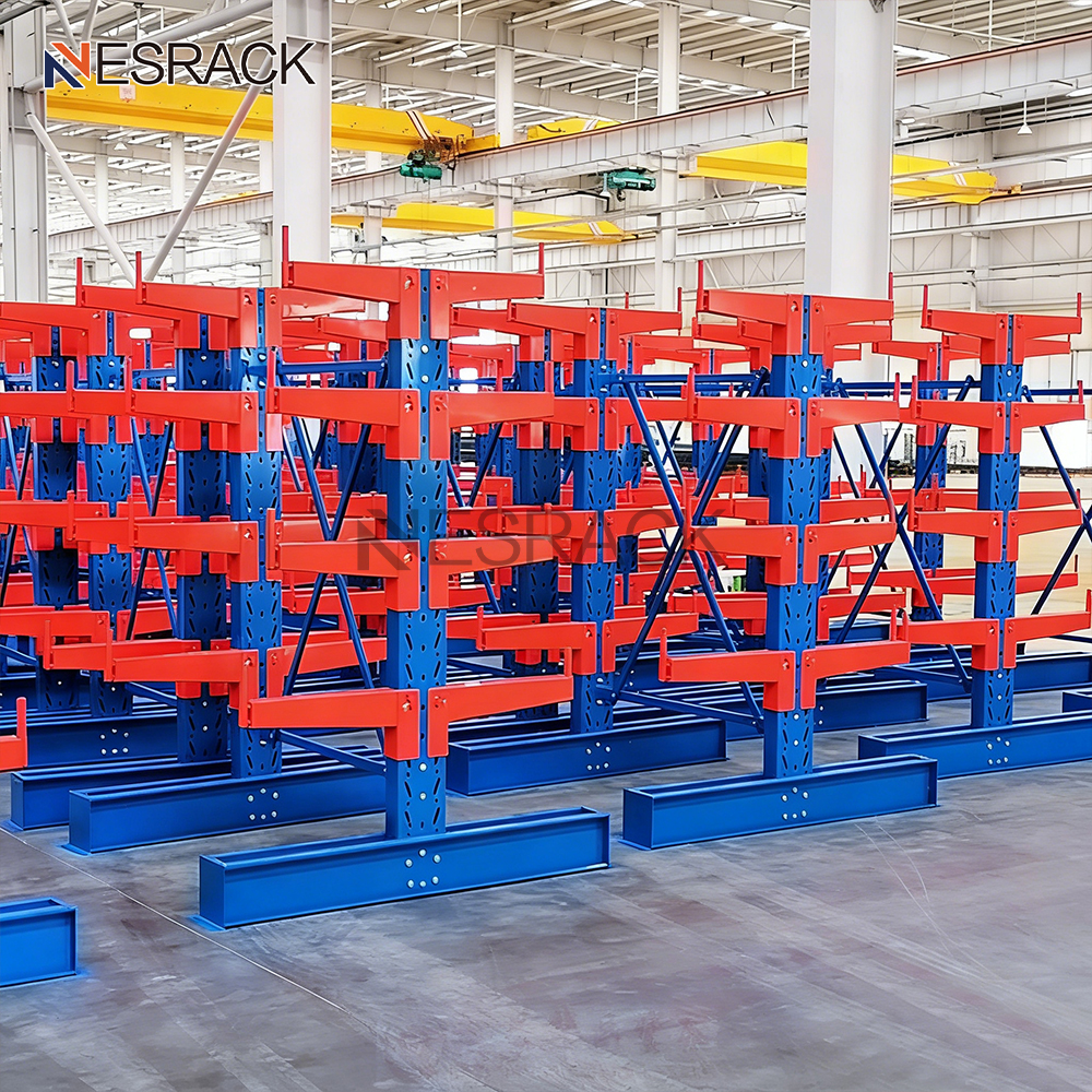 Heavy Duty Adjustable Cantilever Racks CE Certification High Load Capacity (500-3000kg/layer) for Warehouse Storage