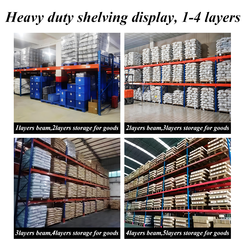 Two-Storey Indoor Steel Platform Racking Multi-Shelving Units Ladder Stairs for Pallet Storage Cargo Storage Equipment for