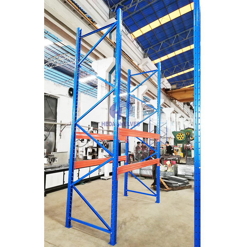 Heavy Duty Pallet Rack System with Beam Load Capacity of 1000kg-5000kg Per Level Industrial Warehouse Storage Steel Pallet Rack