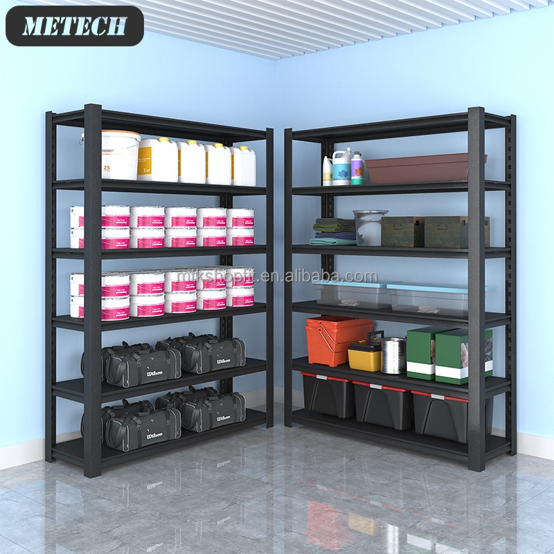 Adjustable Black Iron Industrial Storage Shelving Cheap Steel Metal New Discount Stackable Racks &amp; Shelves
