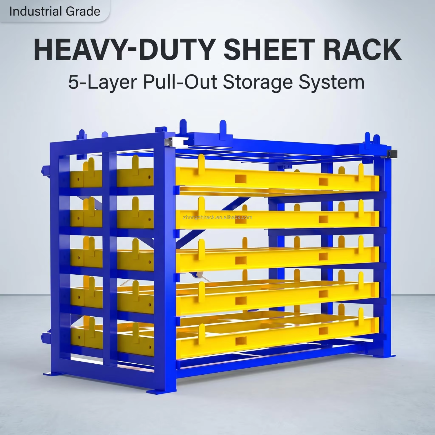 Custom Heavy Duty Durable Industrial Pallet Racks for Steel with Adjustable Anti-Rust Drawer Type Roll Out Design