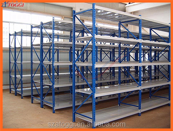 2000X500X2000mm Steel Medium Duty Long Span Storage Rack 4 Layers 200kg Capacity Powder Coated Industrial Warehouse Shelving