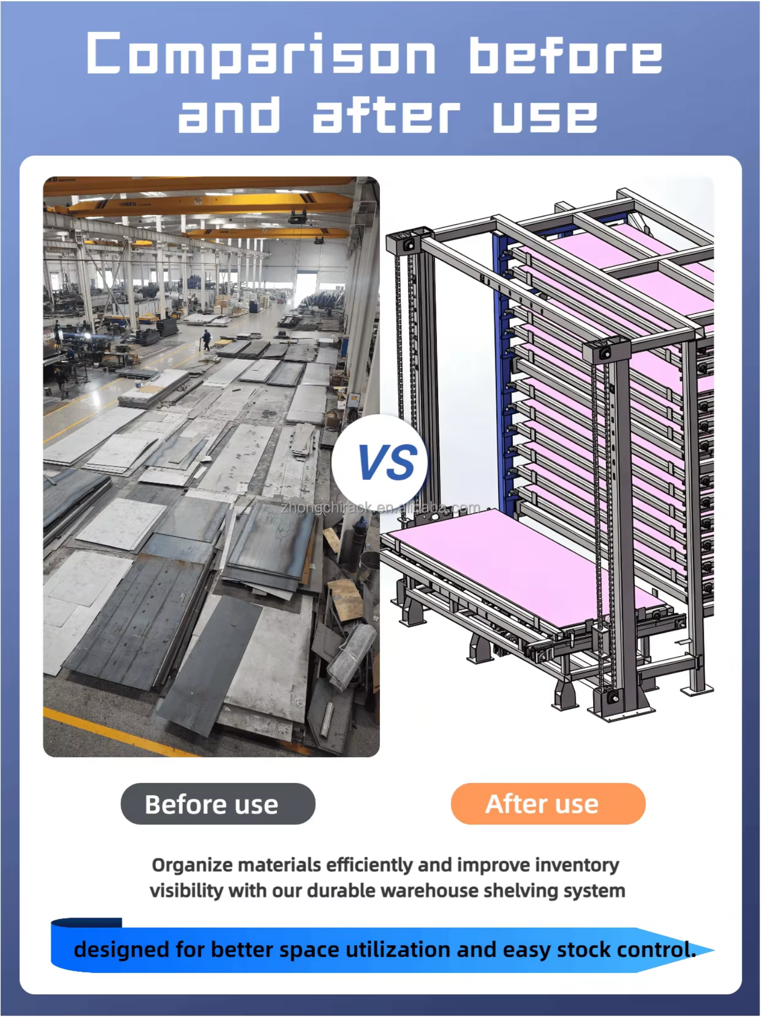 Intelligent Anti-Rust Powder Coated Warehouse Rack System for Steel Plate Storage Automated Multi-Layer Industrial Solution