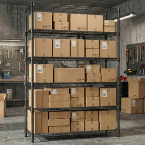 Industrial Heavy Duty Powder-Coated Metal Wire Shelving