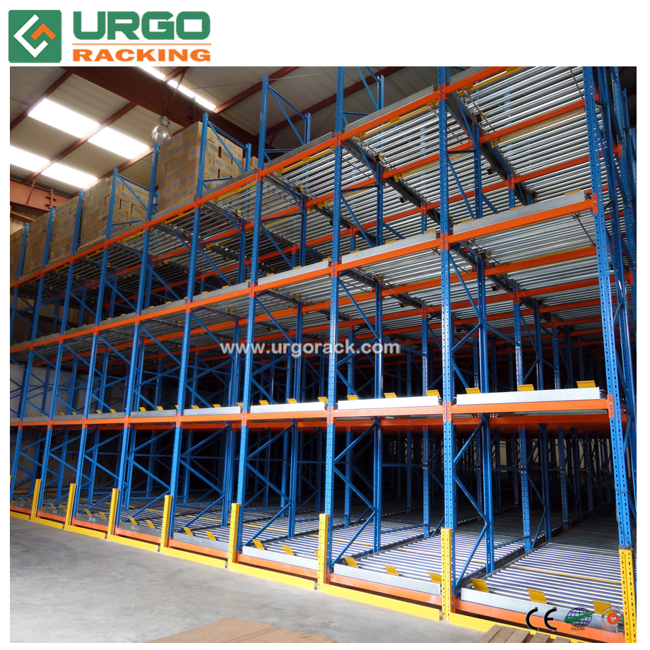 High Efficiency Order Picking Racking System, Gravity Flow Roller Racking System