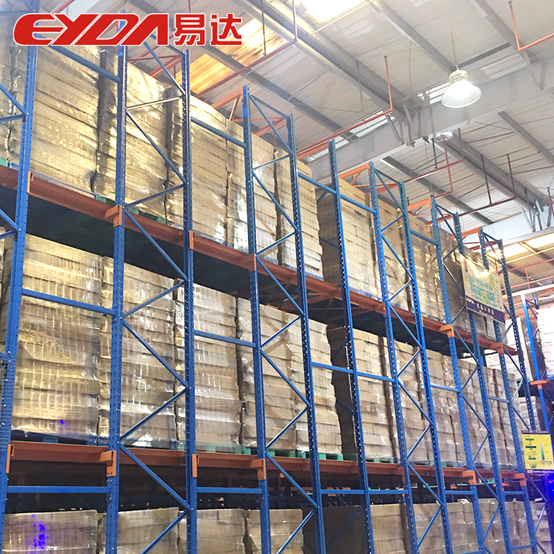 High Quality Customizable 5 Steel Drive-In Pallet Rack System Sturdy Through-Type Powder Coated Corrosion Protection Warehouse