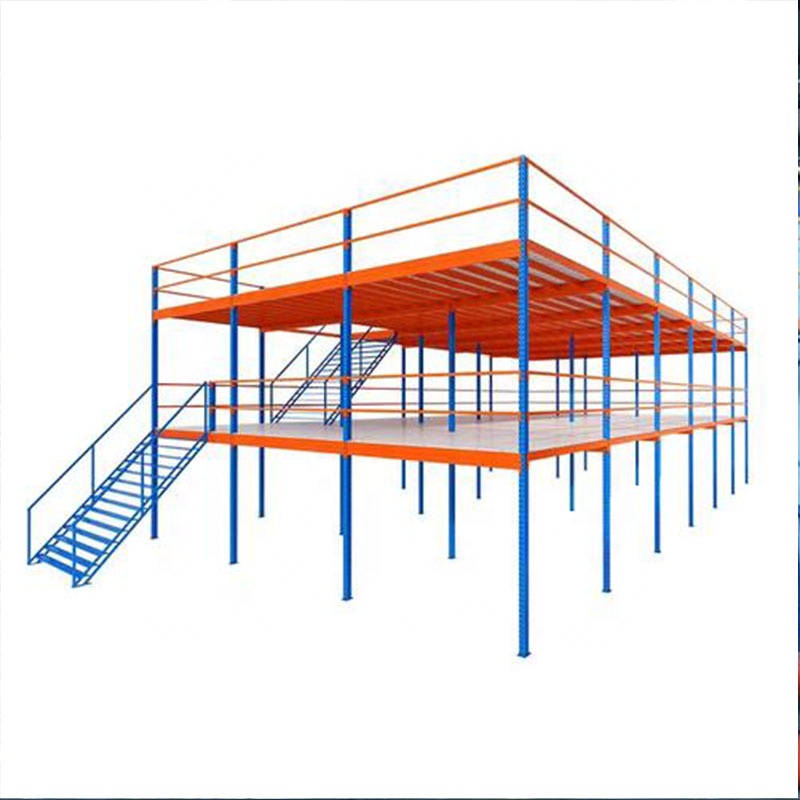 Steel Heavy Duty Adjustable Customizable Corrosion Protected Modular Mezzanine Floor Platform Rack System Industrial Warehouse