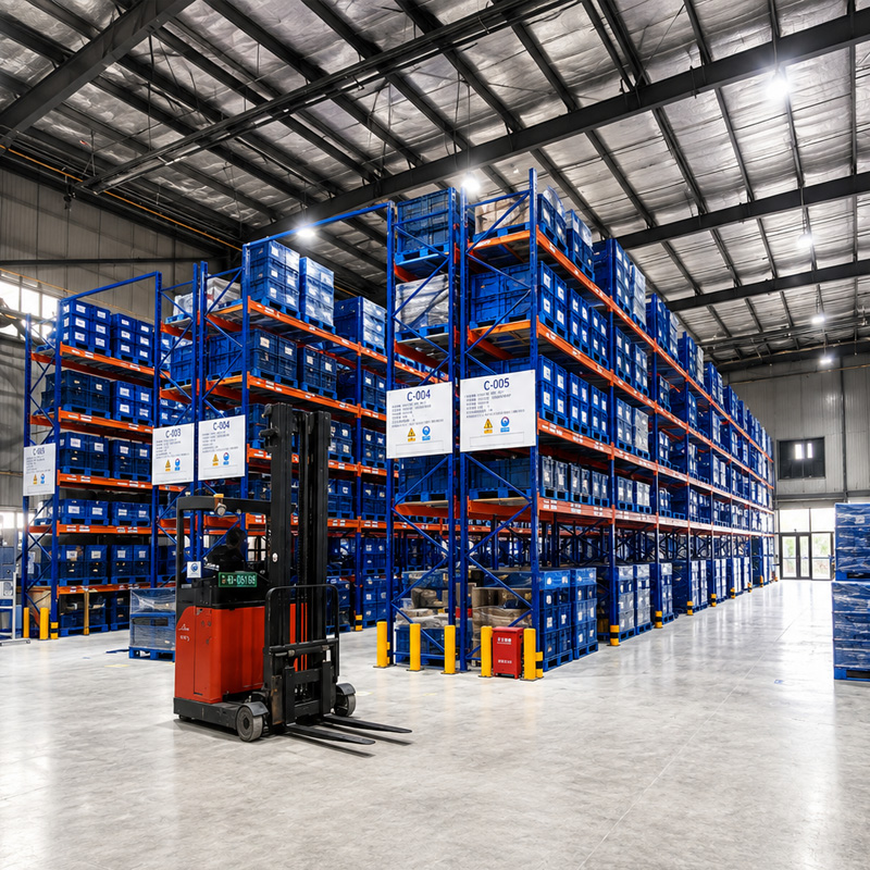 Steel Storage Rack Heavy Duty Double-sided Selective Pallet Racking with H-2H Hardness for Large-scale Warehouse Storage