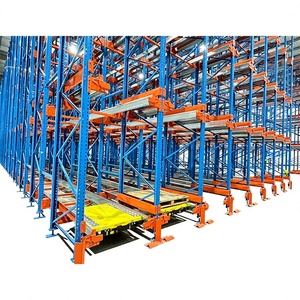 High Efficiency Radio Shuttle Racking System With Rail Guided Shuttle