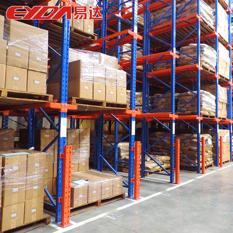 High Quality Customizable 5 Steel Drive-In Pallet Rack System Sturdy Through-Type Powder Coated Corrosion Protection Warehouse