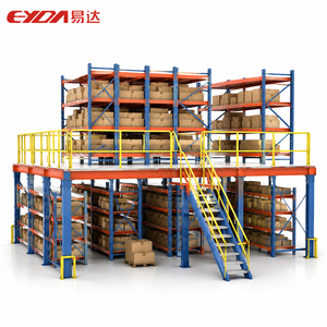 EYDA Galvanized Heavy Duty Industrial Mezzanine Storage Platform Rack 1000kg/sqm Load Capacity Powder Coated Corrosion