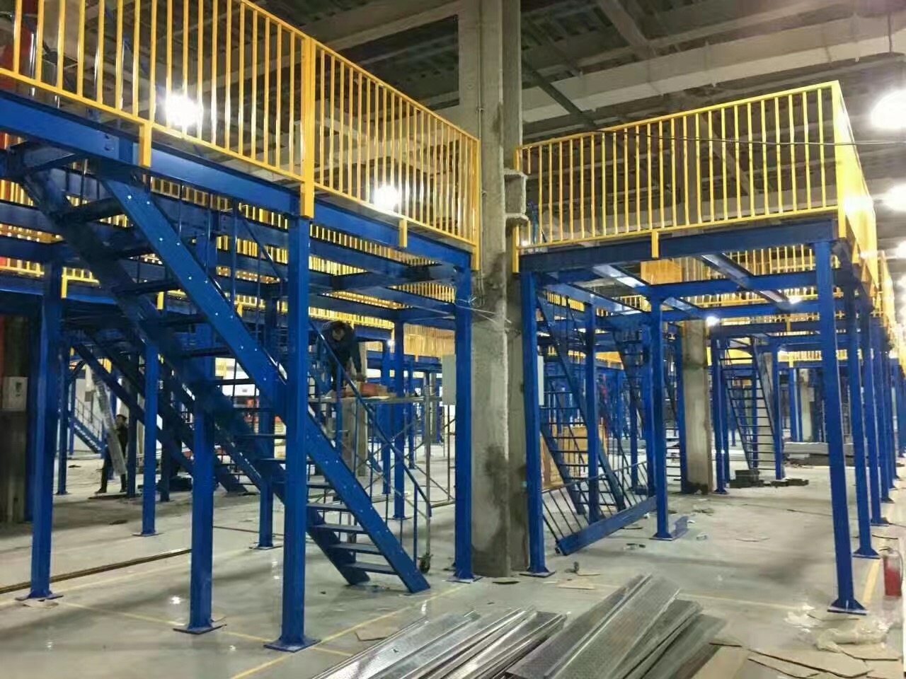Heavy Duty Customized Gangli HD-MR-22 Corrosion Protected Multi-Level Warehouse Racking System Solid Steel Plate Mezzanine CE