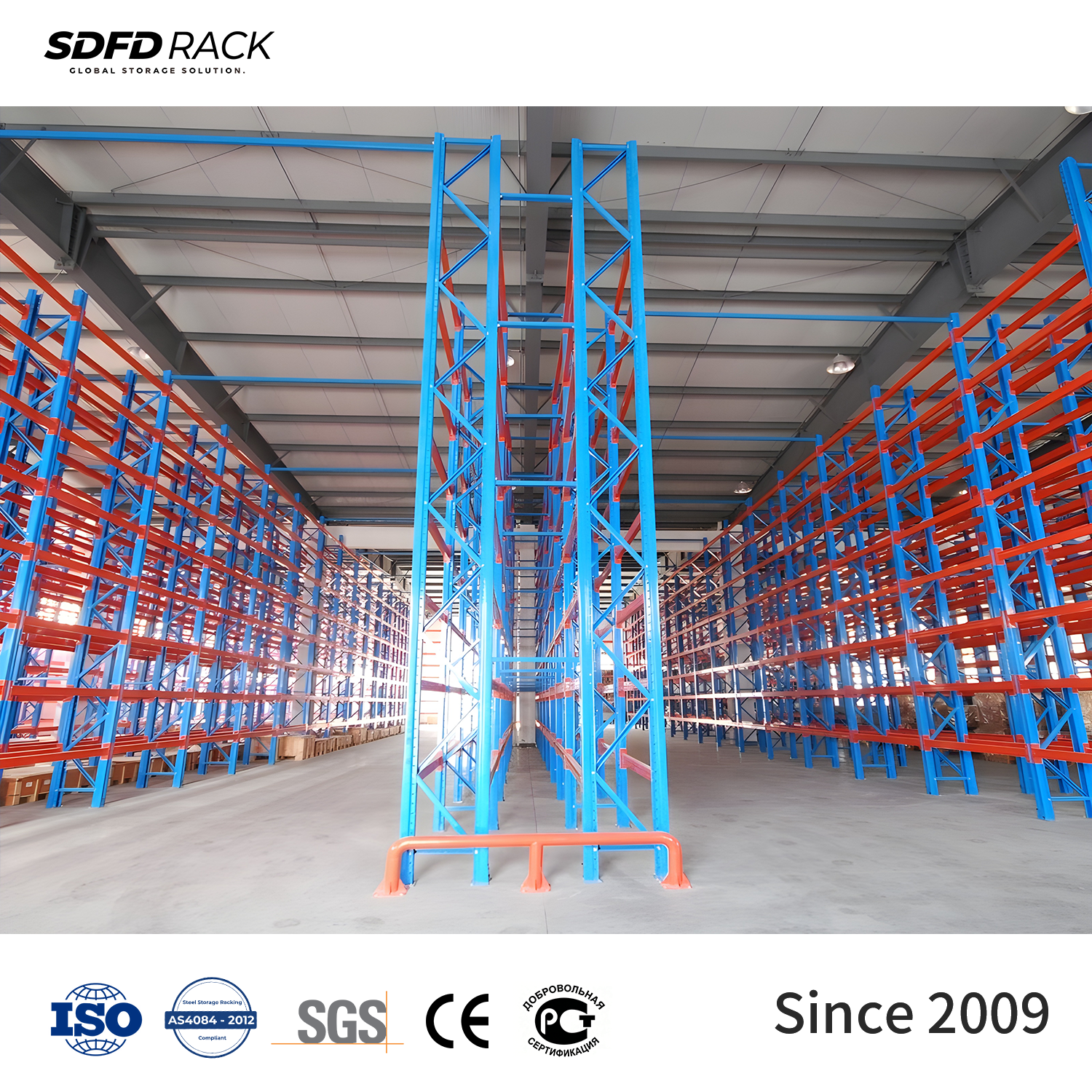 Heavy Duty Pallet Racking Warehouse High Bay Pallet Racking 2700x900x4000mm 2500kg Beam-type Steel Heavy-duty Pallet Racking
