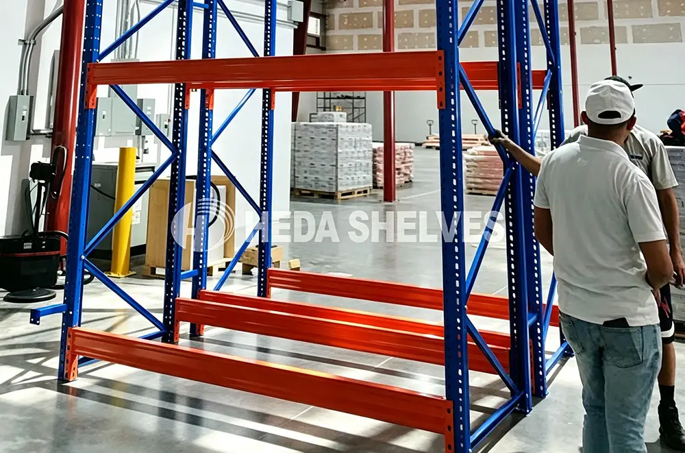 Mezzanine steel deck installation and joist fastening