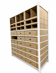 T-Type American Slotted Angle Shelving with Drawer Boxes