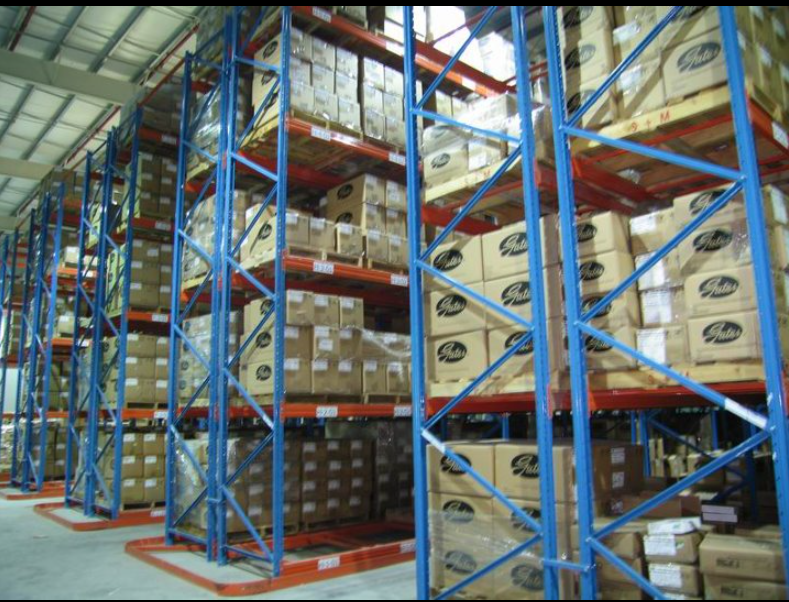 Adjustable Steel Warehouse Shelf, 4 Levels, Boltless Type, 500kg Per Tier Industrial Stack Rack