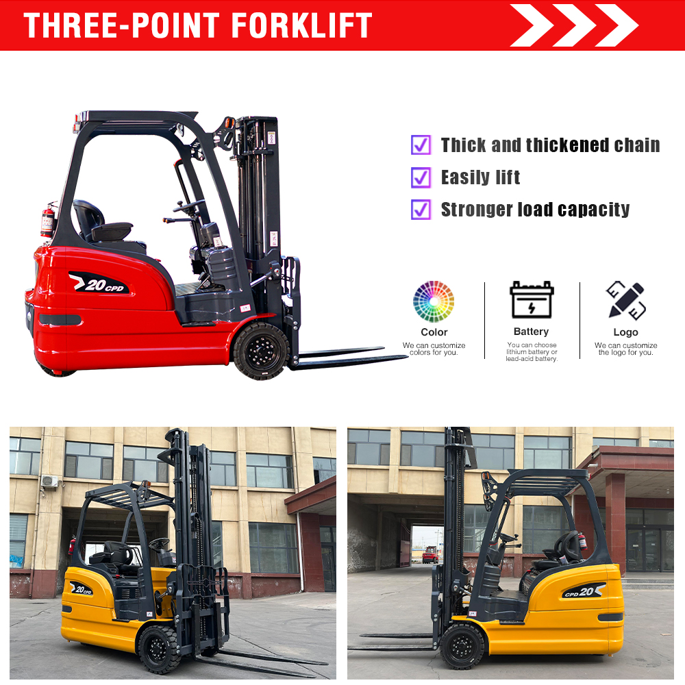 3 Ton 4 Ton 5 Ton Counterbalanced Warehouse Lift Truck with 80V System CE ISO Approved Heavy Duty Electric Forklift